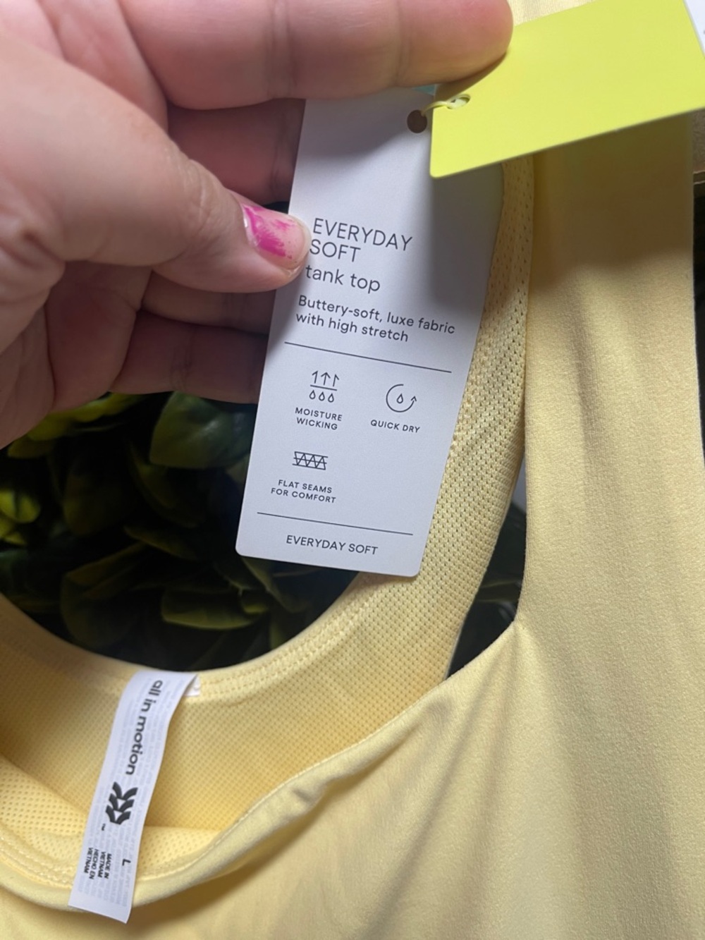 Light Yellow Women's Everyday Soft Racerback Tank Top - All In Motion - Picture 4 of 7